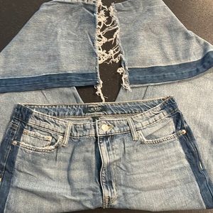 Ralph Lauren cropped/high waisted jeans.